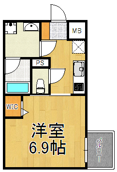 伊丹市東有岡のマンションの間取り