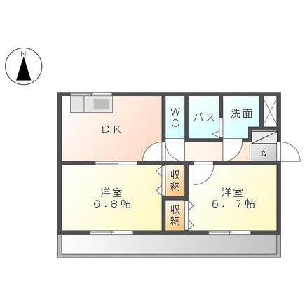 松山市平田町のマンションの間取り