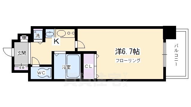 プレサンス京都四条烏丸クロスの間取り