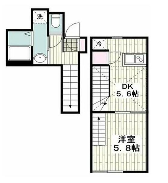 横浜市旭区さちが丘のアパートの間取り