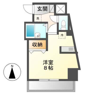 名古屋市千種区千種通のマンションの間取り