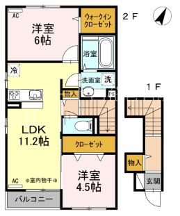 銀河タウンBの間取り