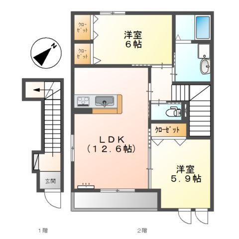 ウィンダミアハウスＡ棟の間取り