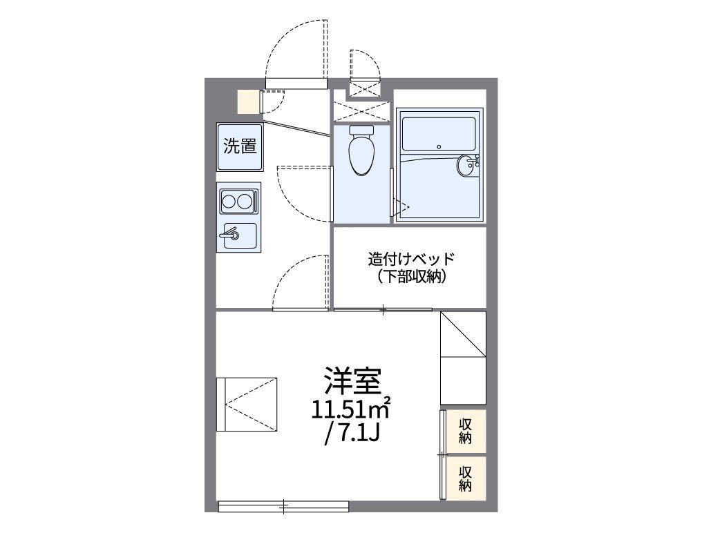 レオパレスサンチェリーの間取り