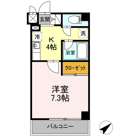 エストゥディオ平尾の間取り