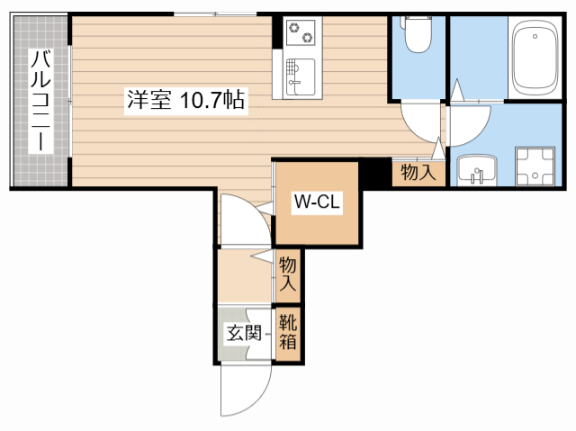 【彦根市船町のアパートの間取り】