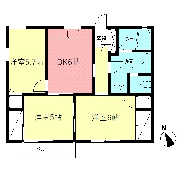 パストラルコテージAの間取り