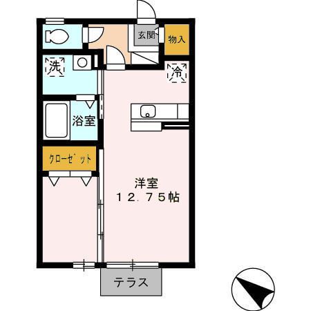 【田原市田原町のアパートの間取り】