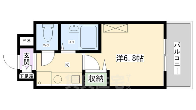 京都市下京区麓町のマンションの間取り