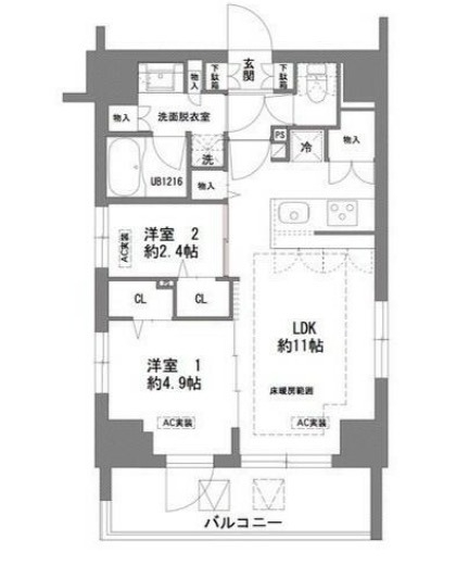 ラグゼナ日本橋の間取り