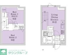 【渋谷区西原のマンションの間取り】