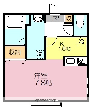 八千代市上高野のアパートの間取り