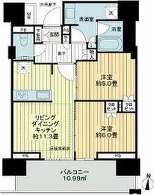 名古屋市中区錦のマンションの間取り