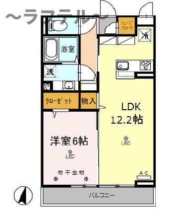 入間市下藤沢のアパートの間取り