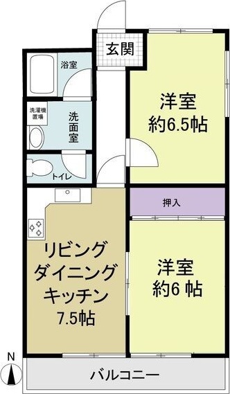 大阪市西成区千本南のマンションの間取り