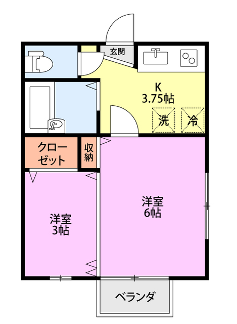 メゾンリヴェール　Ａの間取り