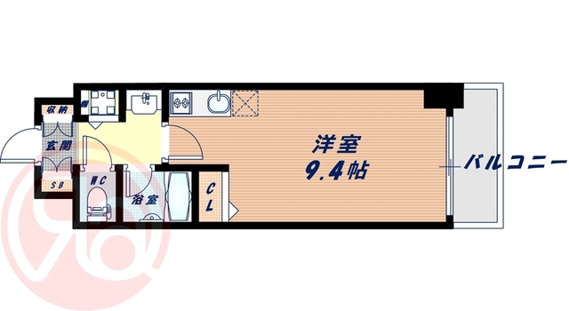 クリスタルグランツ北堀江の間取り