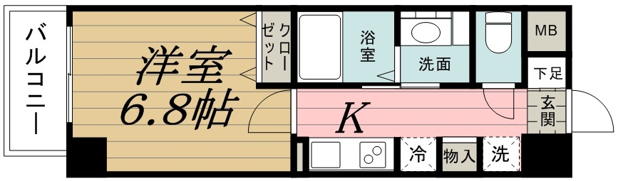 千葉都市モノレール 市役所前駅 徒歩9分 11階建 築19年の間取り写真