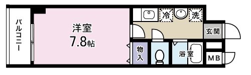 北九州市小倉南区北方のマンションの間取り