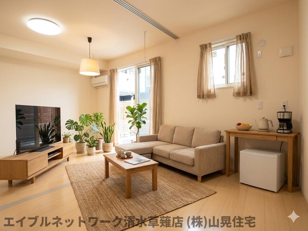 居室・リビング　家具備品はイメージで、実際の物件には含まれません
