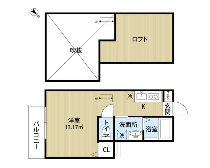 フラットの間取り写真