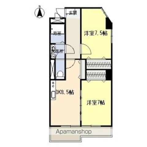 地下鉄東山線 上社駅 バス乗車時間：3分 最寄りバス停で下車 徒歩3分 5階建 築47年の間取り写真