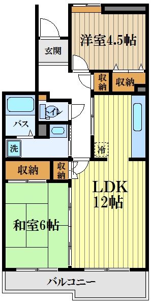 コーポレート小金井梶野通り7号棟の間取り写真