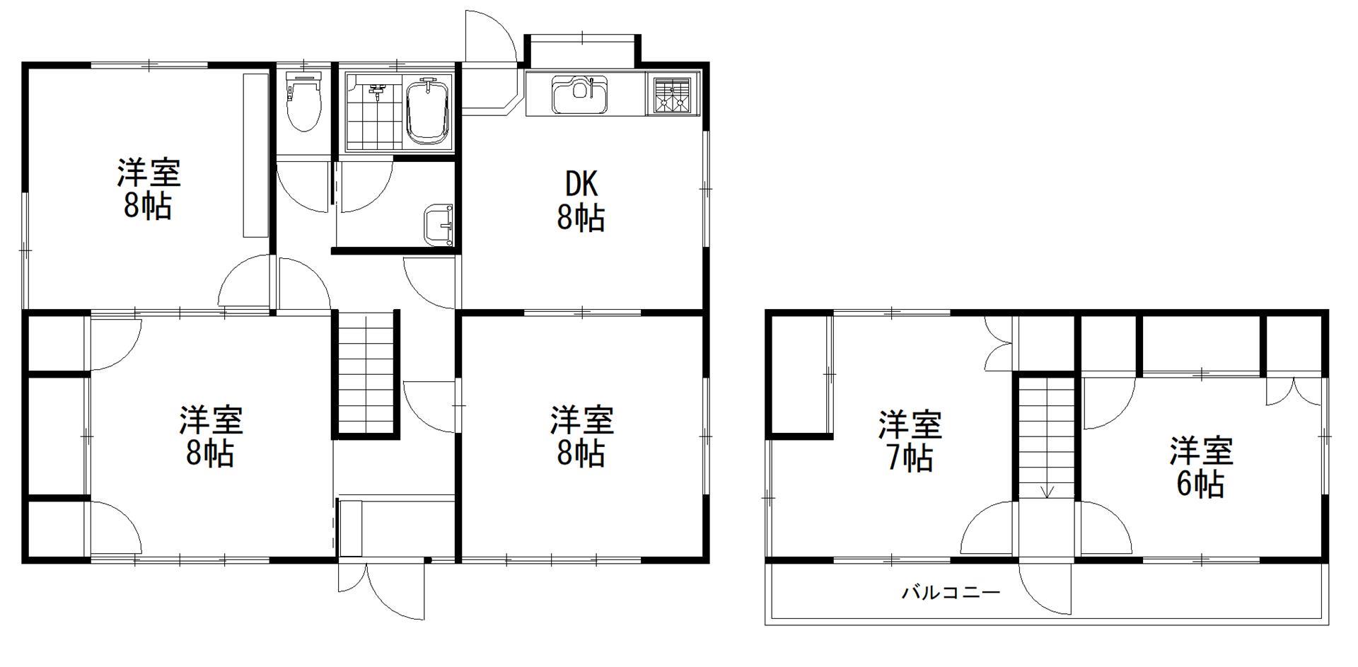 吉井川一戸建の間取り写真