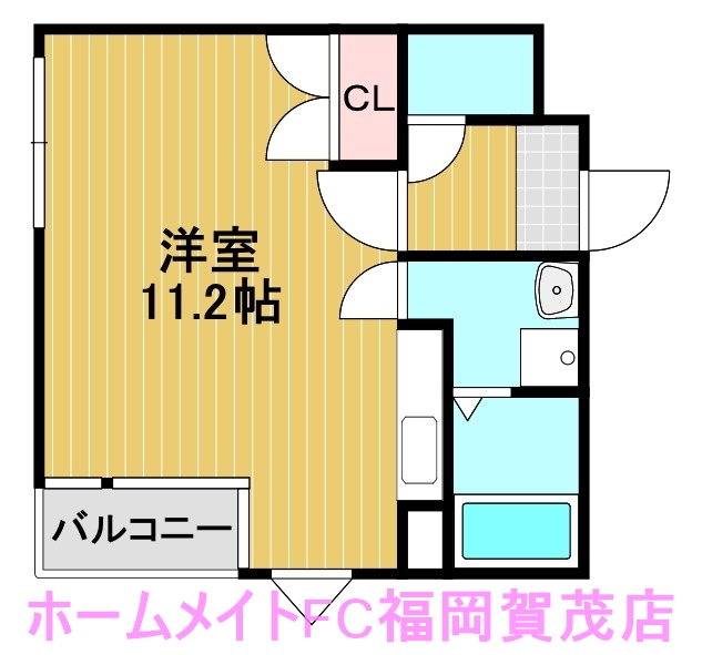 地下鉄七隈線 次郎丸駅 徒歩8分 4階建 築36年の間取り写真