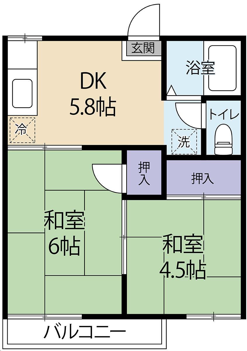 コーポ中山の間取り写真