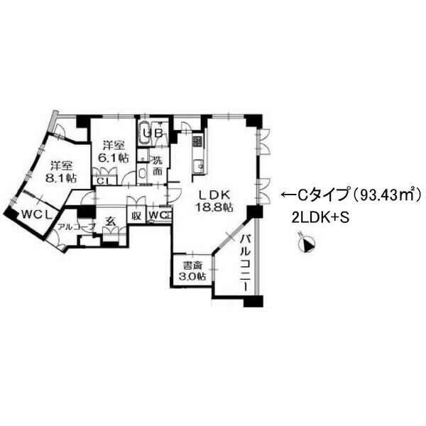 地下鉄名城線 総合リハビリセンター駅 徒歩6分 5階建 築22年の間取り写真