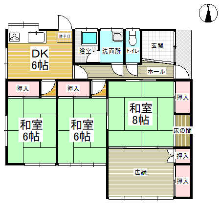 【東佐賀町貸家の間取り】