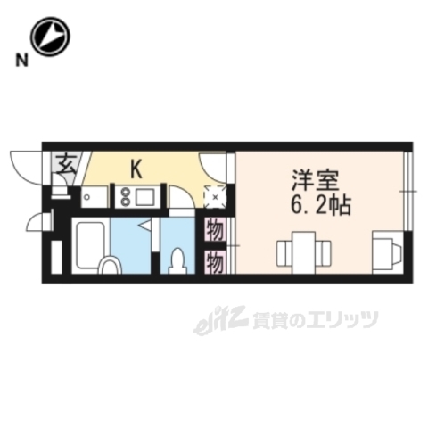 草津市追分南のアパートの間取り