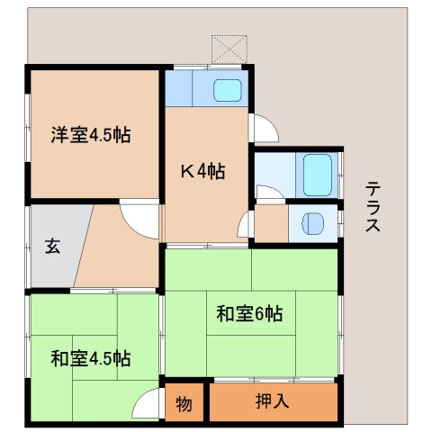 奈良県奈良市平松１（アパート）の賃貸物件の間取り