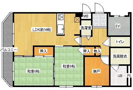 パレス材木町の間取り