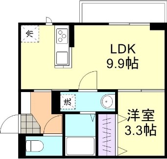 倉敷市四十瀬のマンションの間取り