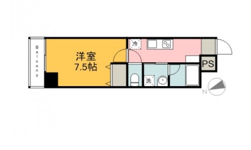 広島市西区観音本町のマンションの間取り