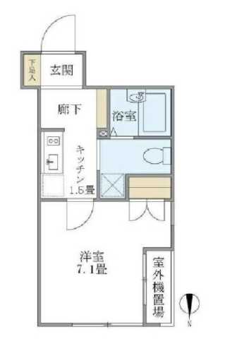 新宿区市谷柳町のマンションの間取り