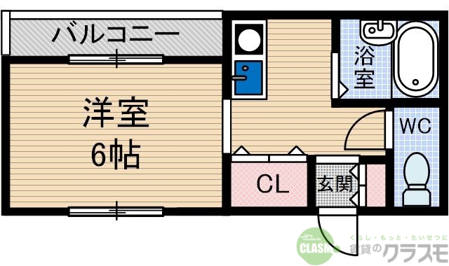 茨木市天王のマンションの間取り