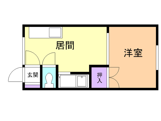 苫小牧市光洋町のアパートの間取り