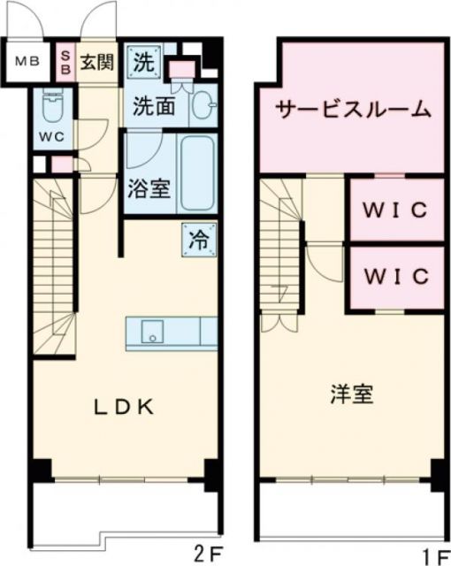 世田谷区弦巻のマンションの間取り