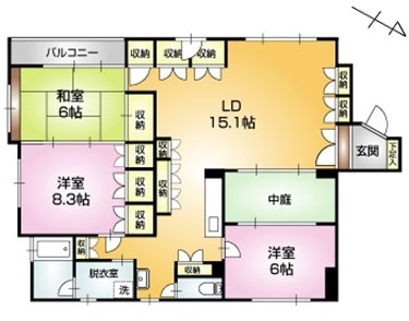 メゾンベルメートの間取り