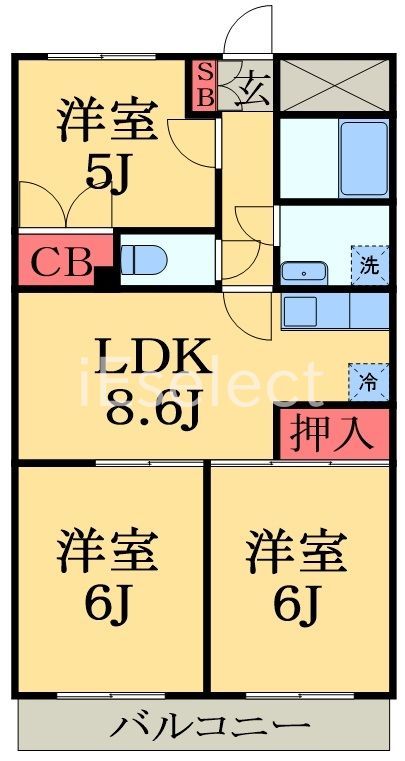 四街道市美しが丘のマンションの間取り