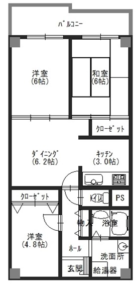 大津スカイハイツの間取り