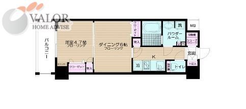 【横浜市中区長者町のマンションの間取り】