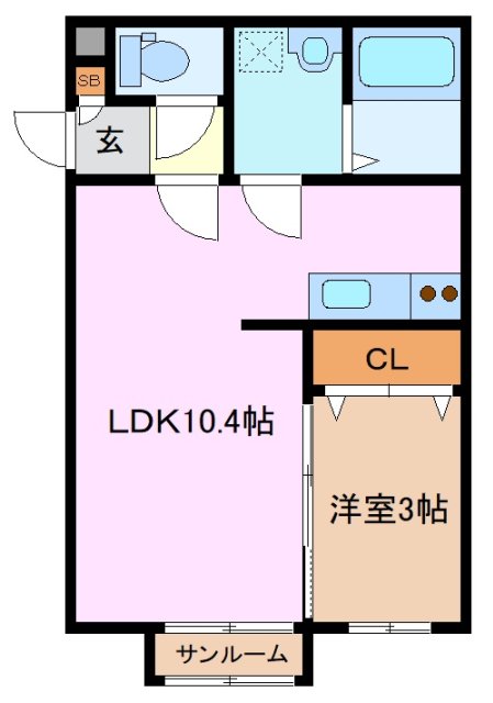 津市芸濃町椋本のアパートの間取り