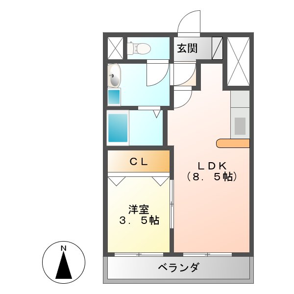 セカンド・アヴェニュー日永の間取り