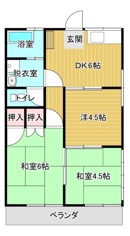 狩俣アパートの間取り