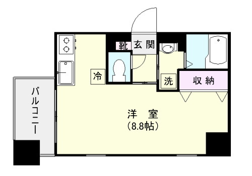 鹿児島市高麗町のマンションの間取り