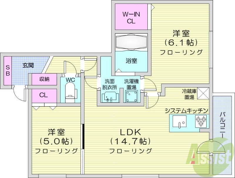 【Sabanjouleの間取り】